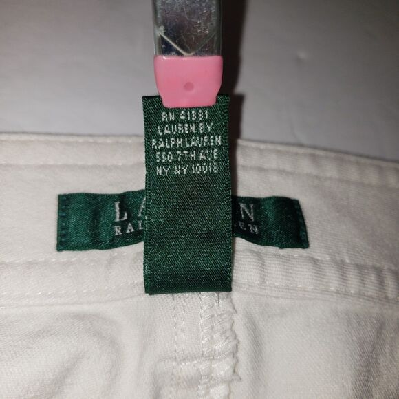 LAUREN RALPH LAUREN White Stretch Jeans Pants Womens Size 10 - Picture 4 of 7